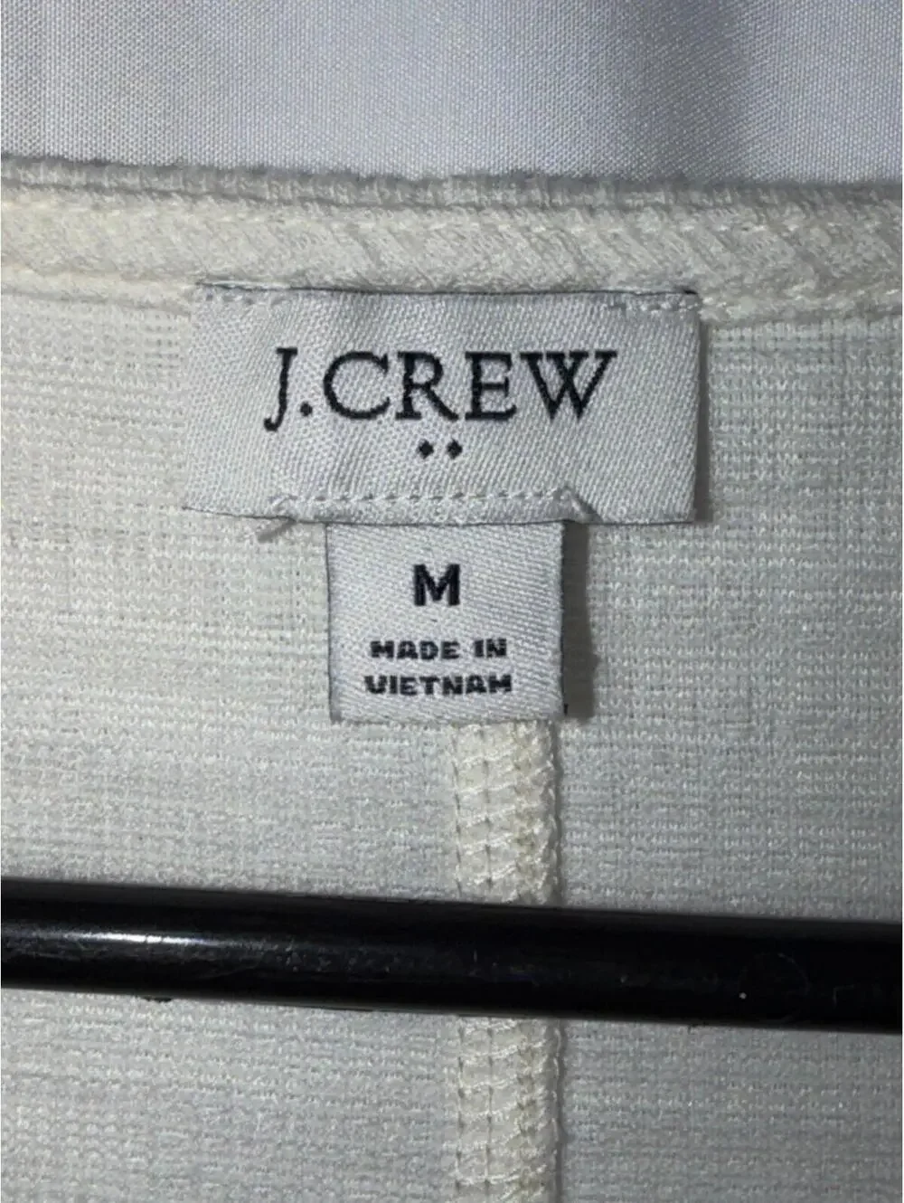 J.Crew Ivory Tie-Front Textured Top Size Medium